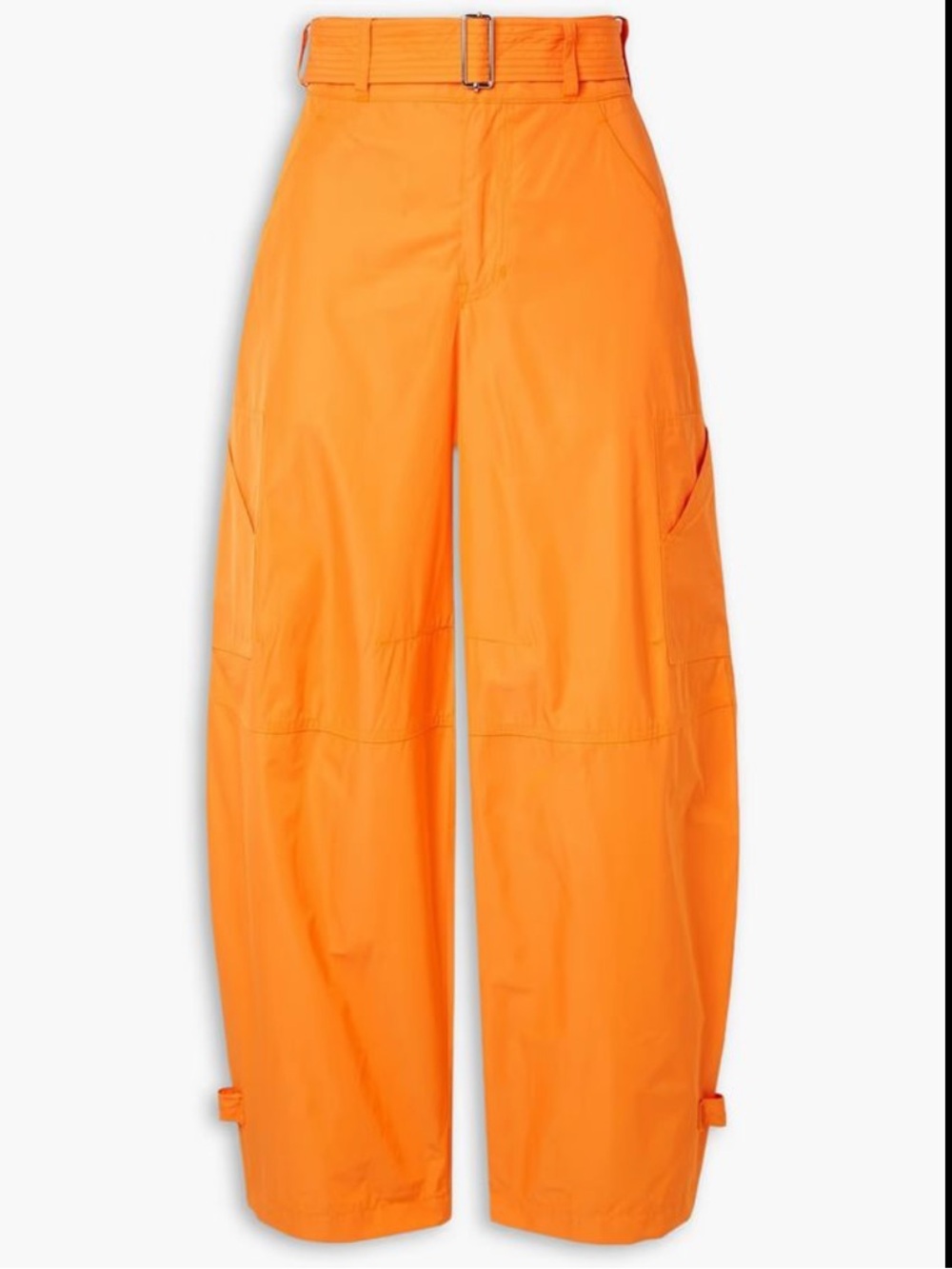 A.L.C. Orange Toby Cropped Wide Leg Cargo Pants